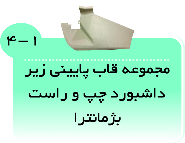 مجموعه قاب پایینی زیرداشبورد بژمانترا پارس (چپ و راست)