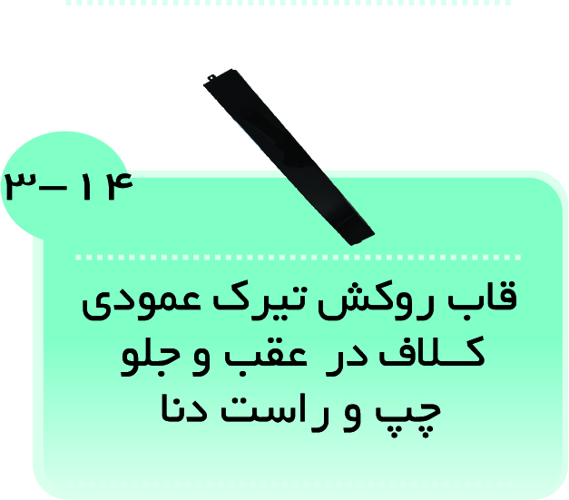 قاب روکش تیرک عمودی کلاف در دنا ( چپ وراست)